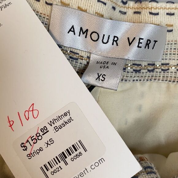 Amour Vert Whitney Basket Stripe Shorts - Picture 4 of 5